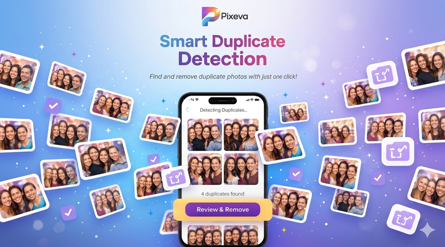 Declutter Your Camera Roll with Pixeva's Smart Duplicate Detection